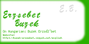 erzsebet buzek business card